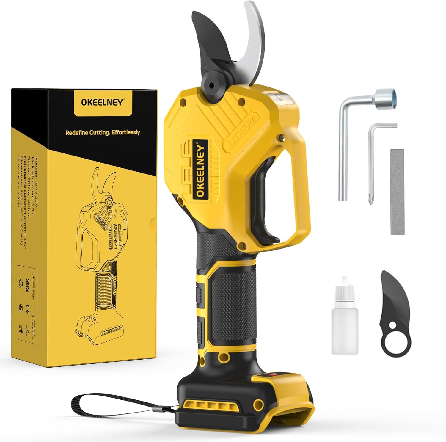 Electric Pruning Shears for Dewalt 20V Max Battery, Brushless Cordless Branch Cu