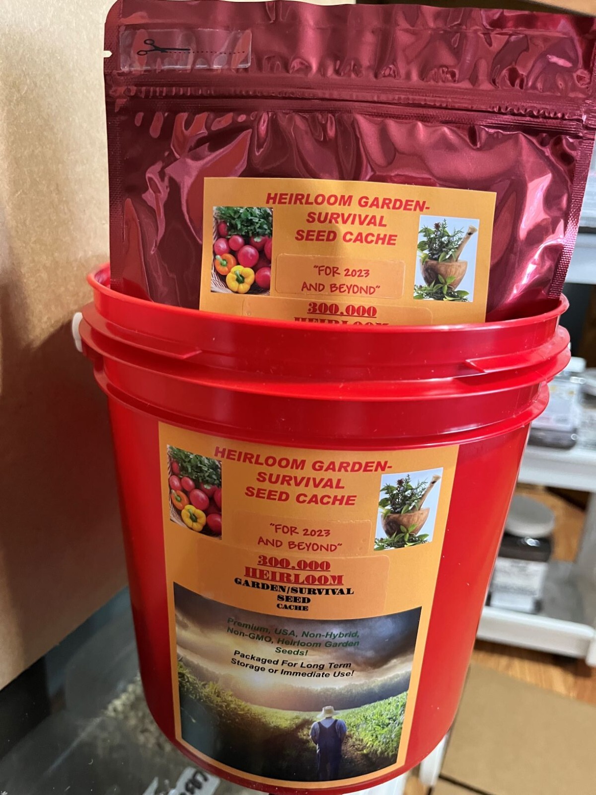 1/4 Million Veggie, Fruit & Sprout Seeds Survival/Garden+ $30 Herb Pack