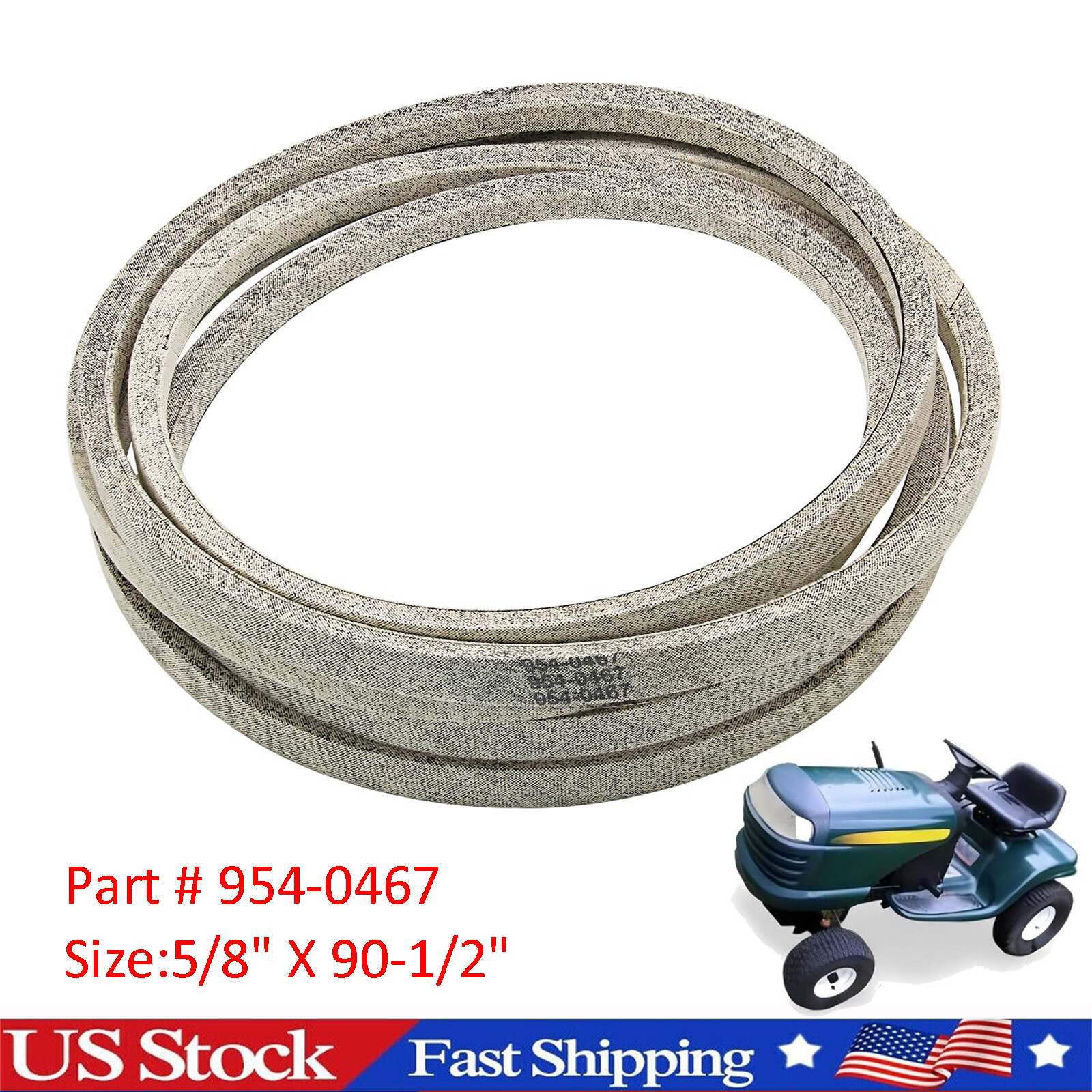 754-0467A 954-0467 Drive Aramid Belt for Troy-Bilt Bronco 42/46″ Auto 5/8×91.5”