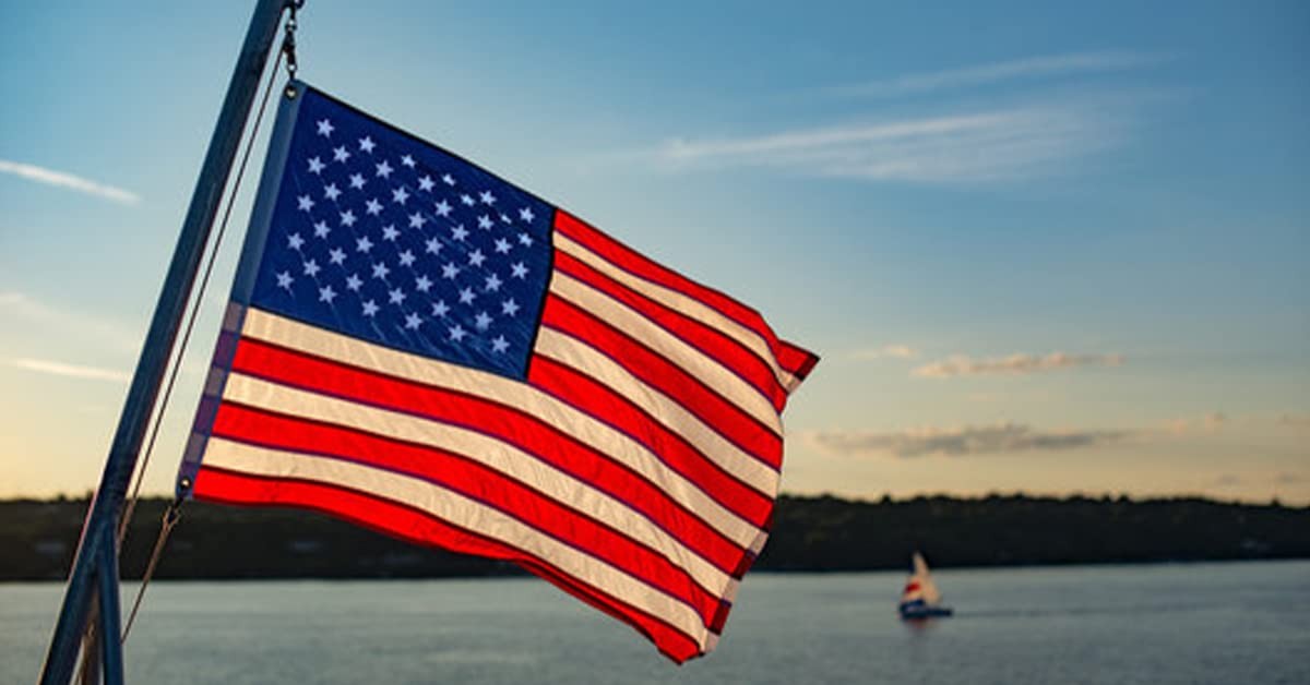 American Flag 12×18 Inches Made in USA, Embroidered Small 12×18 Inches USA Flag
