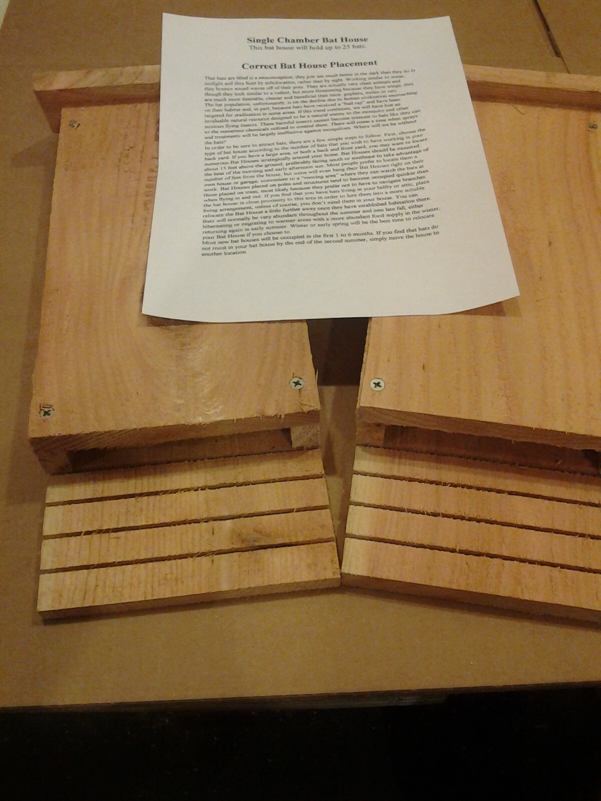 A set of two Handmade Cedar Single Chamber Bat House Made in USA.