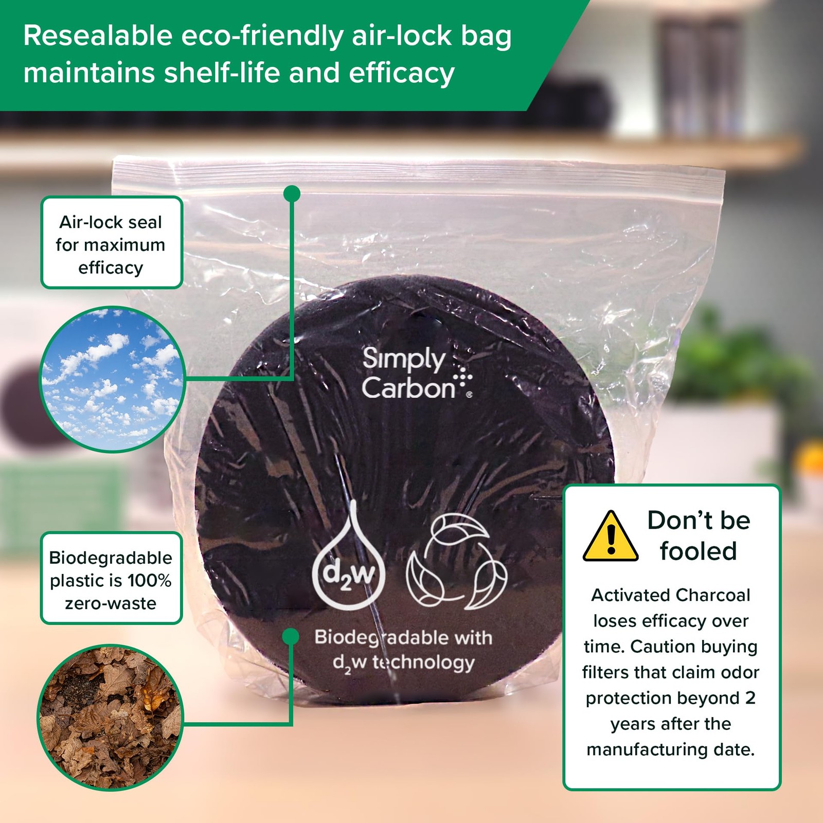 2 Years Supply Extra Thick Filters for Kitchen Compost Bins – Longer Lasting …