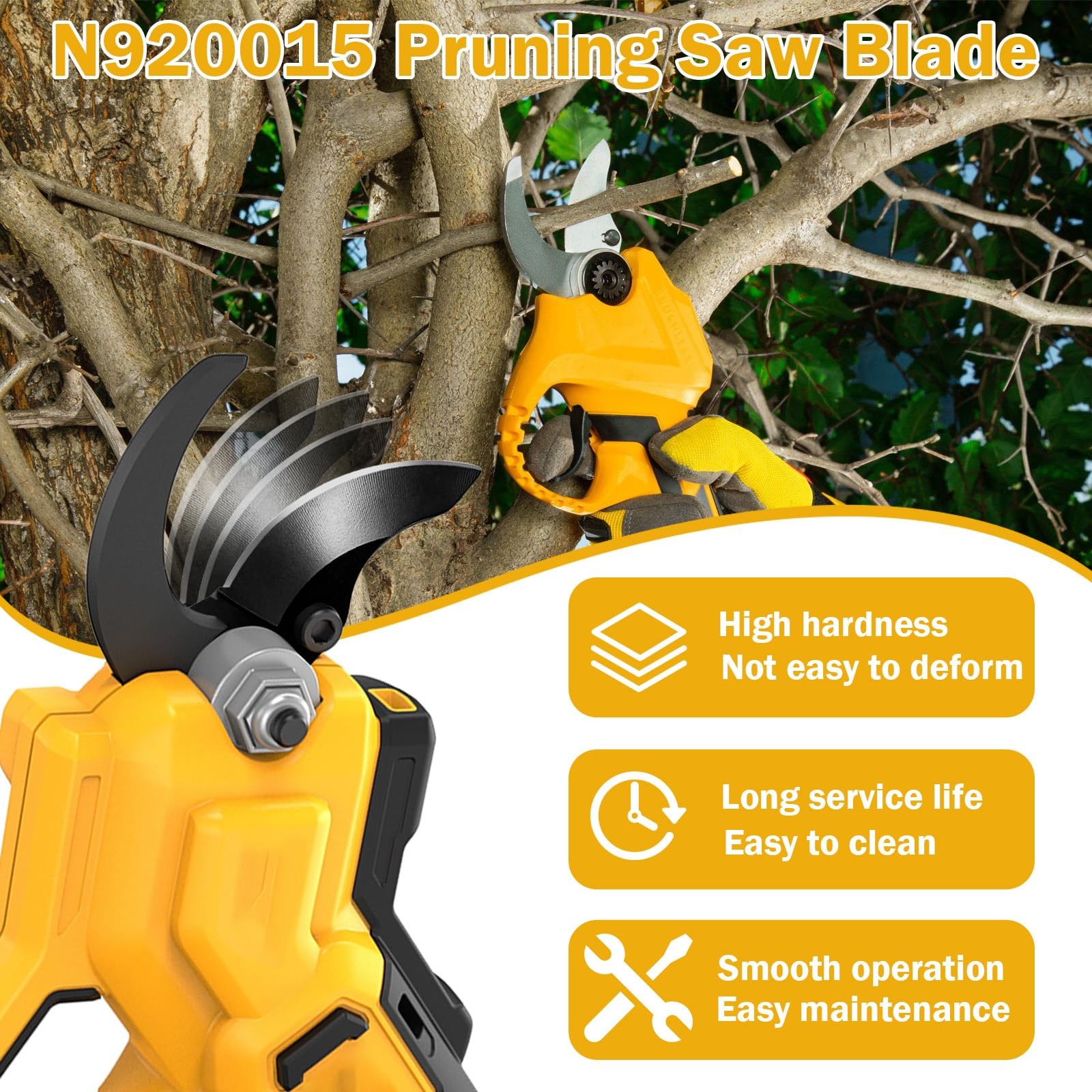 2Pc N920015 REPLACEMENT PRUNER BLADES For Dewalt 20V Max Cordless Pruning Shears