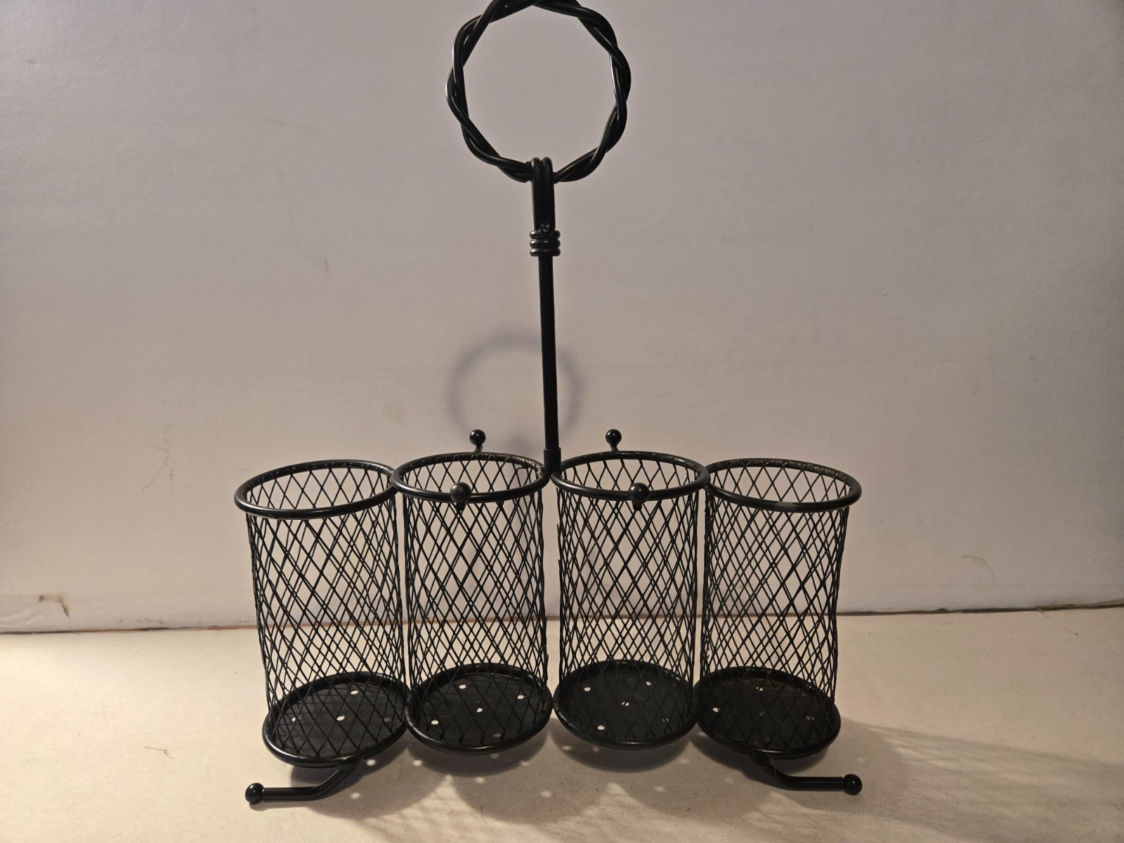 Corky’s branded BBQ grilling set includes a metal caddy w/ 4 mesh compartments
