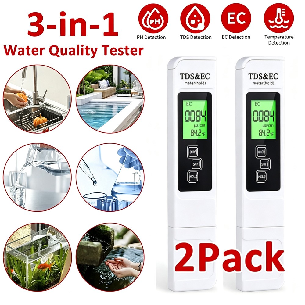 0-9990ppm 2PC TDS Meter Digital Tester Water Quality Testing Kits Drinking Water
