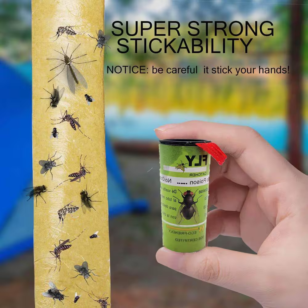 Yellow Sticky Insects, Flies, Gnats Strips Catcher Trap (32-Pieces)