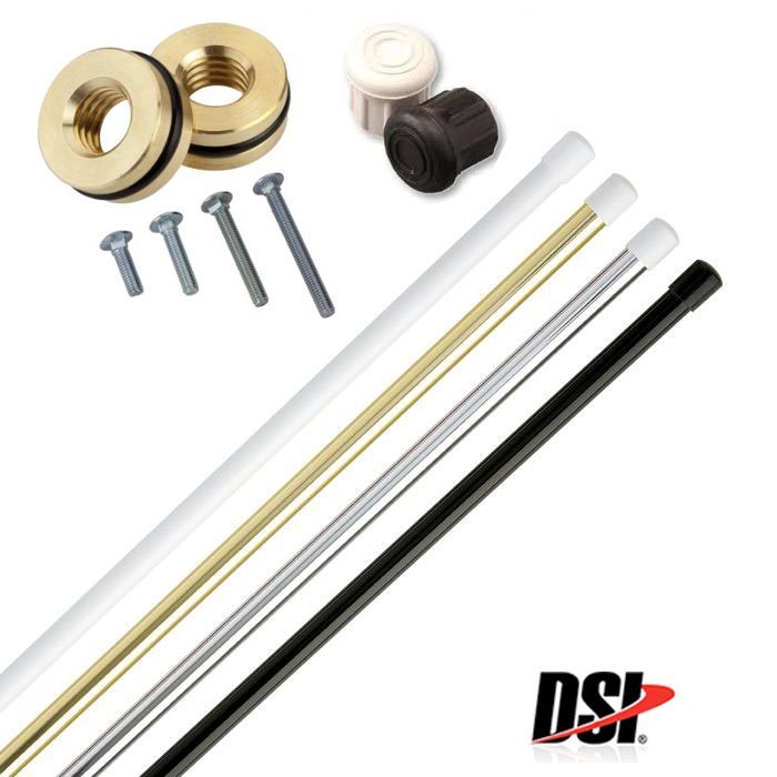 6′ Aluminum Color Guard Flag Pole PKG w/ Weights&Rubber Caps-Director’s Showcase