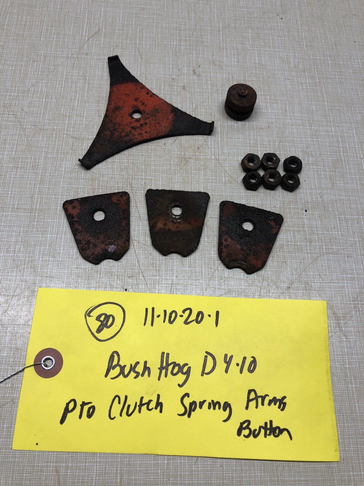 Bush Hog Garden Tractor D4-10 Bushhog PTO Clutch Button Spring & Fingers