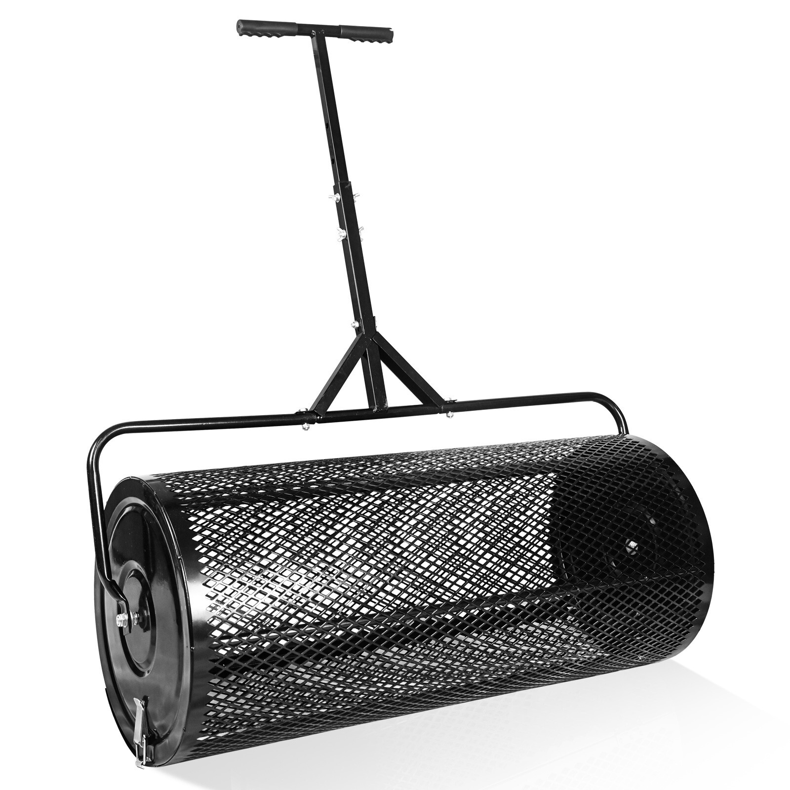 Compost Spreader Peat Moss Roller Steel Mesh for Garden& Lawn Adjustable 36 Inch