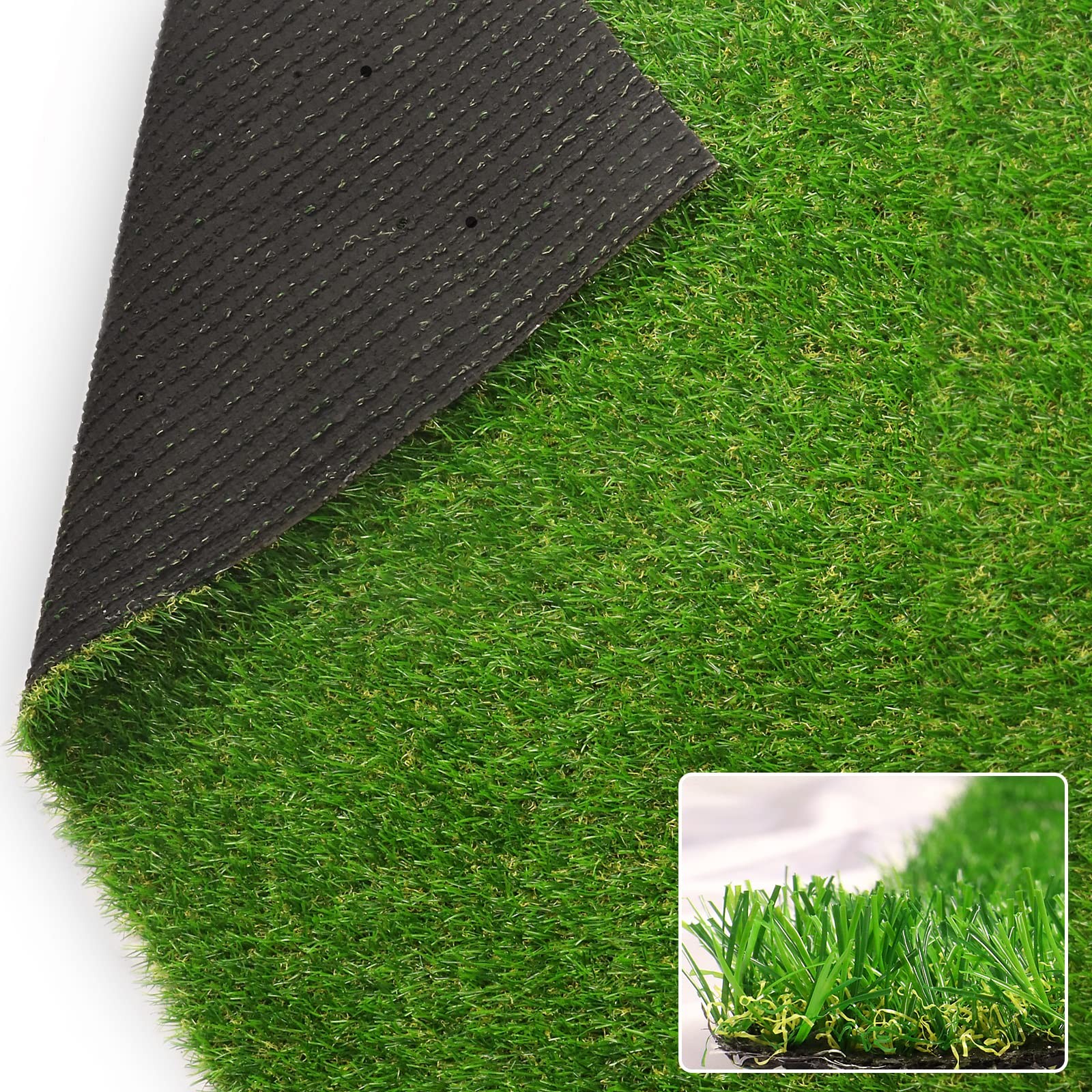 Weidear 0.8 Inch Artificial Grass 4Ft 11In X 8 Ft Realistic Turf Indoor Outdoor