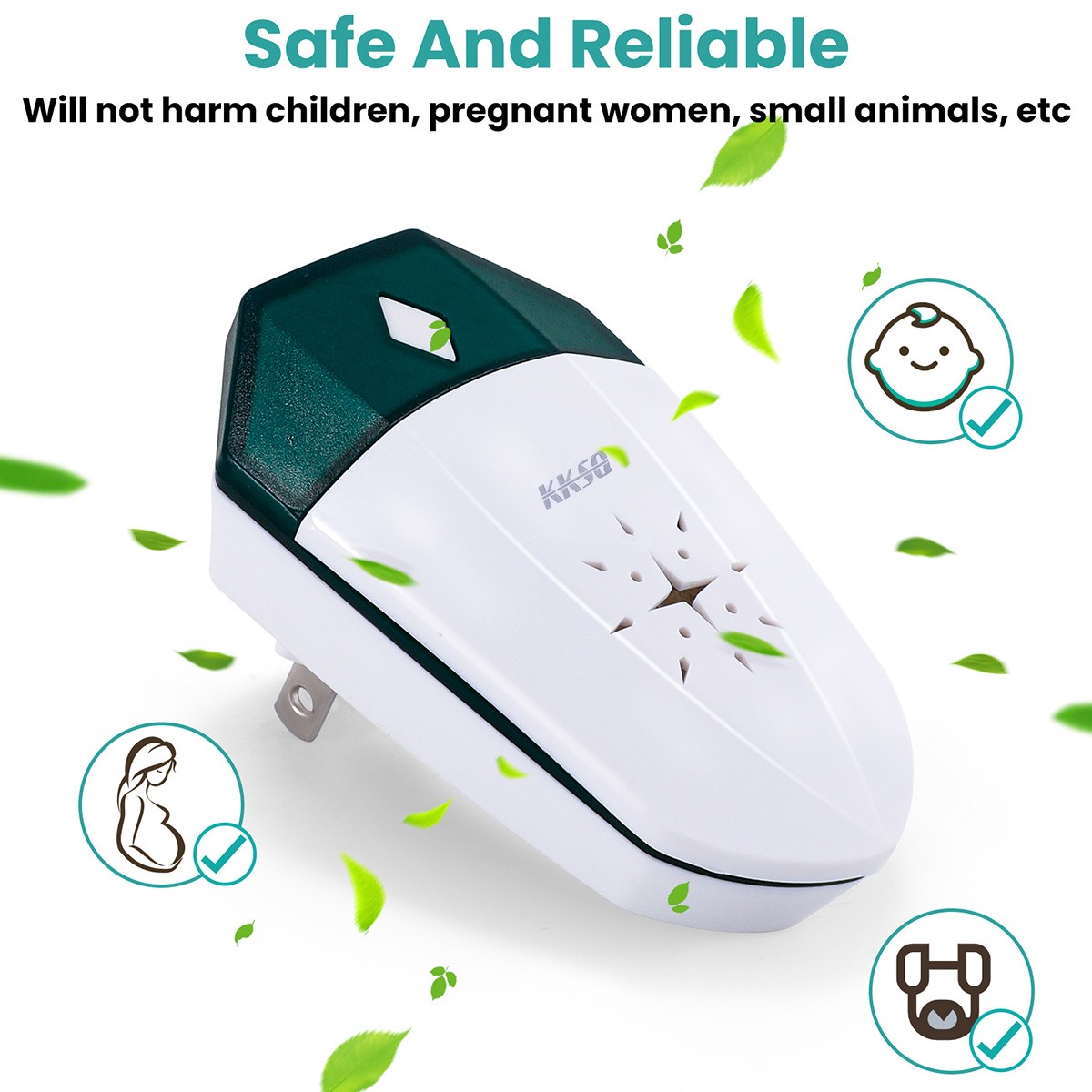 2 Pest Reject Plug In Sonic Repeller Home Bed Bug Mites Spider Defender Roaches