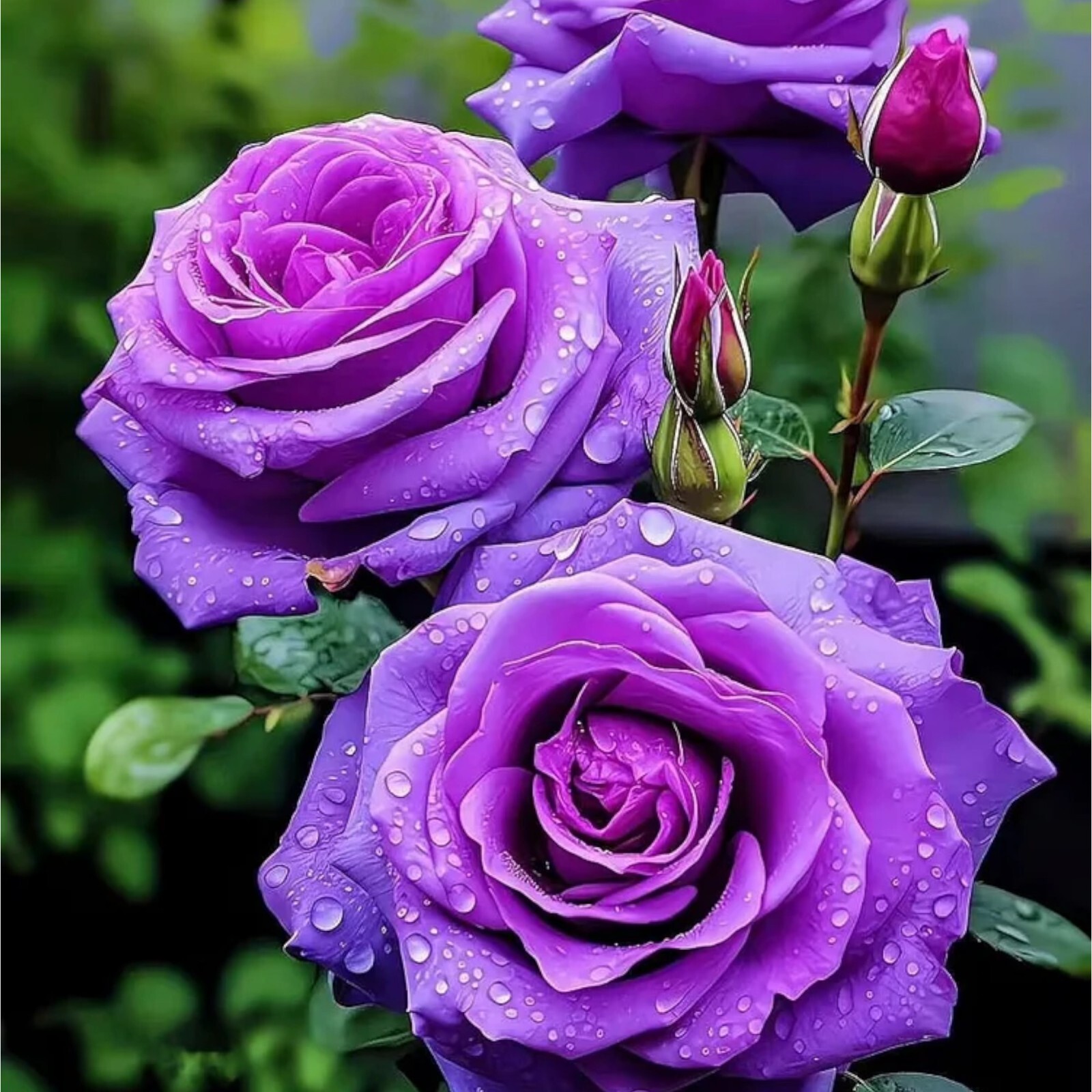 20pcs Rare Purple Rose Seeds – Ideal for Home Gardens, Easy Germination.
