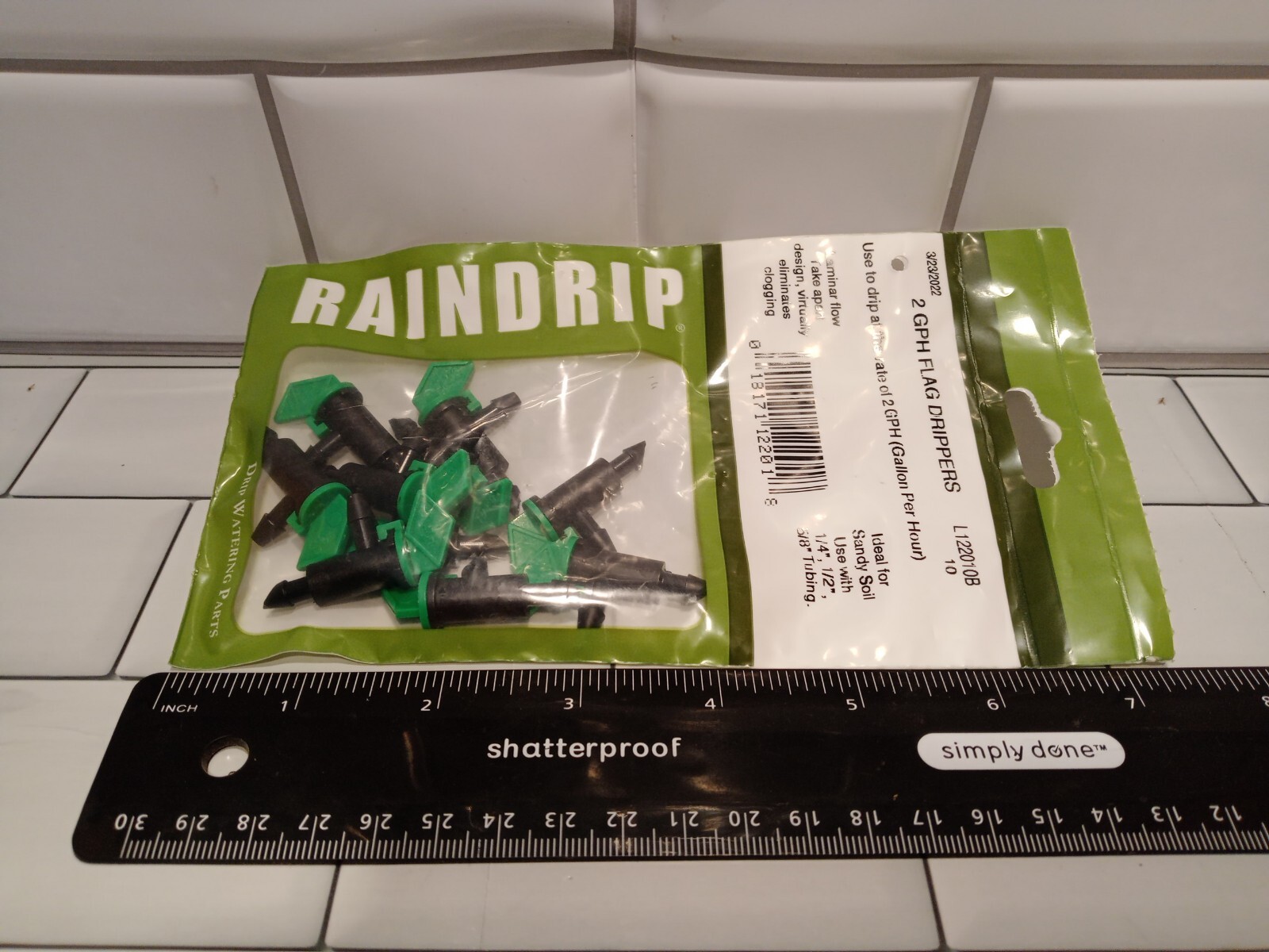Raindrip 122010 Flag Dripper, 2 GPH, Green Flag, 10-Pack L122010B FREE SHIPPING