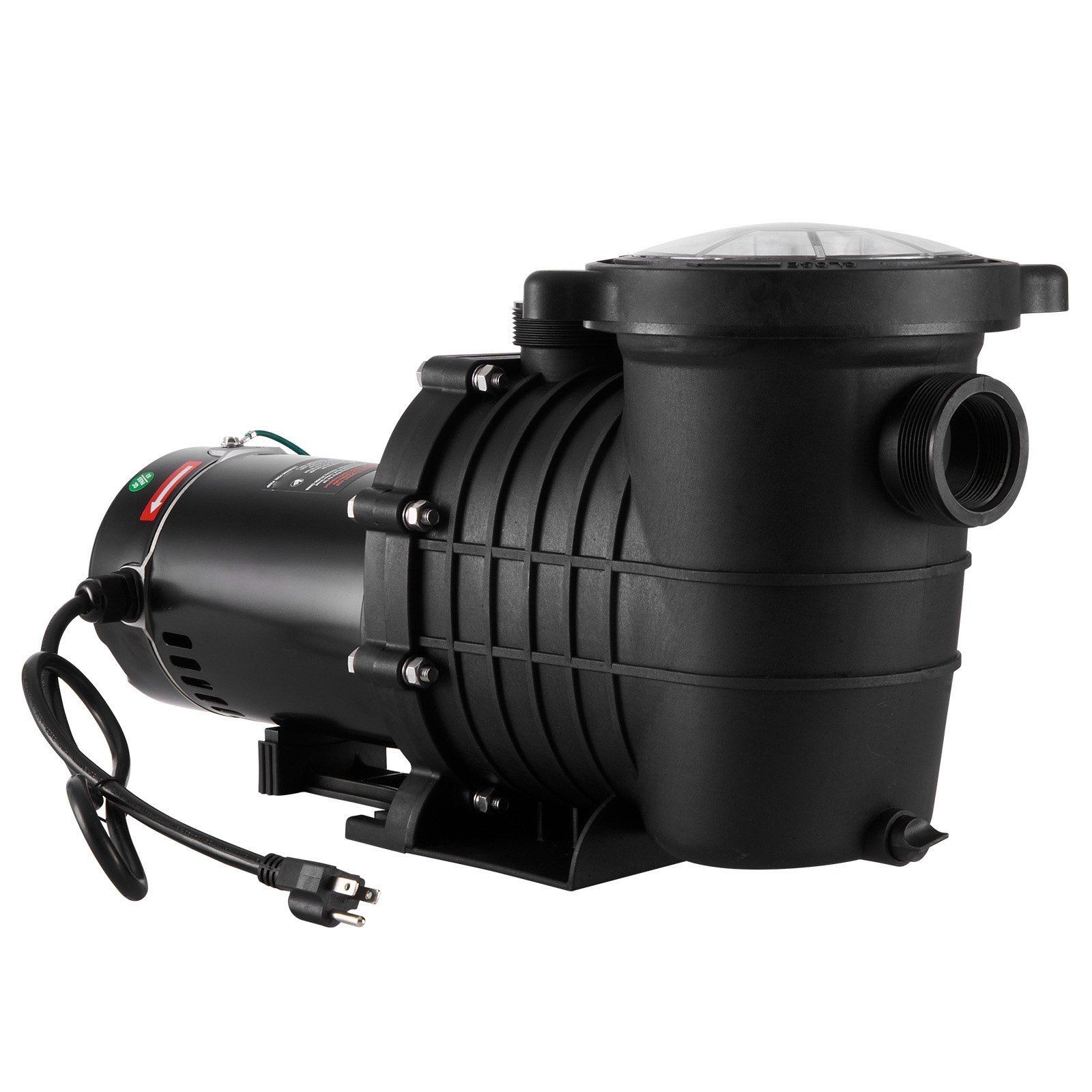 2HP Thermally Protected Pool Pump 110GPM Flow 59ft Head with UL Certification