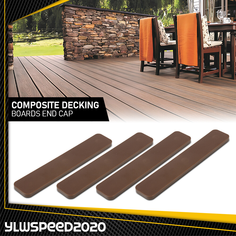 New Brown Composite Decking boards End Cap Set (4 pcs in One Package) 5.5”