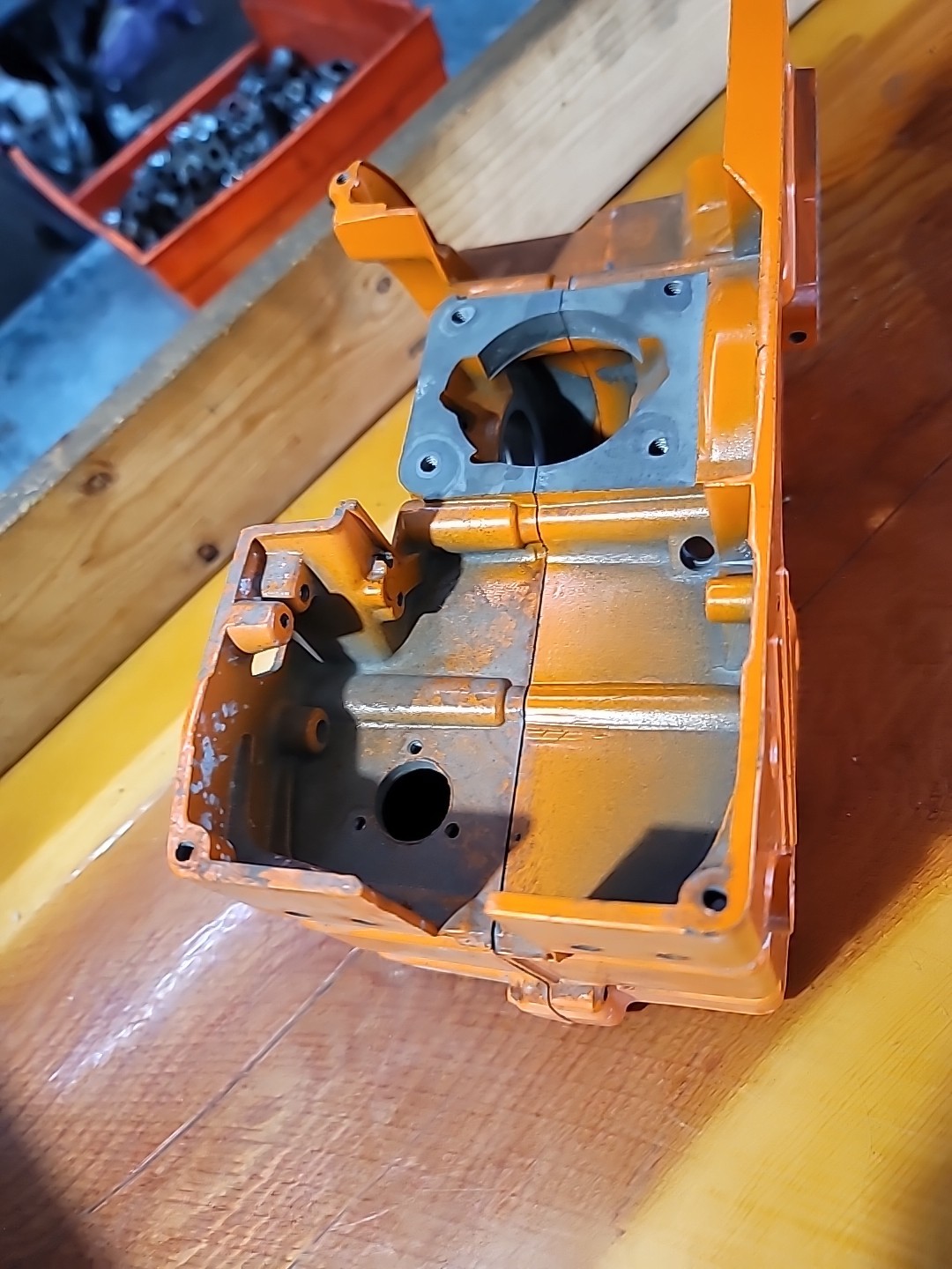 Olympic 261 Crankcase Assembly Both Halves New OEM Orange