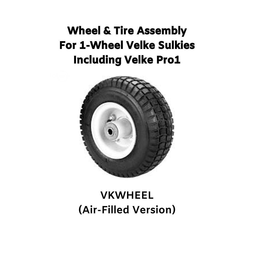 1-Wheel Velke Sulky Wheel & Tire Assembly VKWHEEL 9×3.50-4 Pneumatic Tire | Pro1