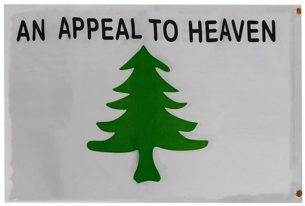 2X3 An Appeal To Heaven No Grass DOUBLE Sided 3-Ply 100D Woven Poly Nylon Flag