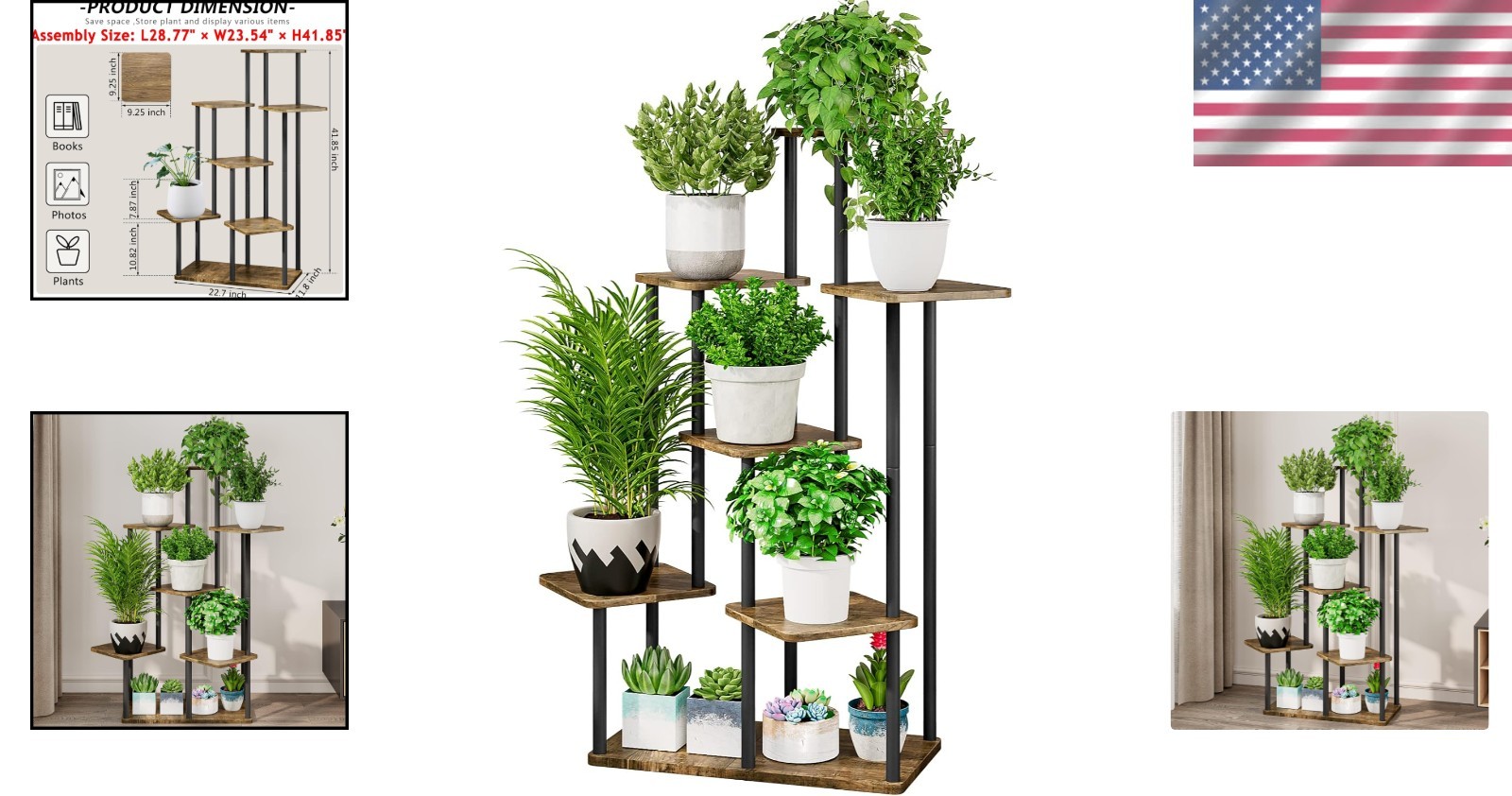 Elegant 7-Tier Indoor Metal Flower Stand – Stylish Plant Display for Any Room