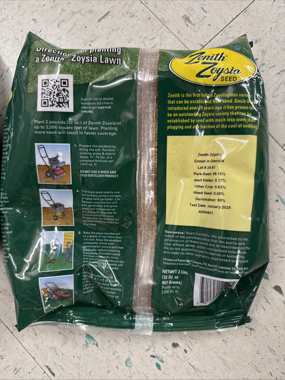 8lb. Zenith Zoysia Grass Seed 4/2 Lb Bags! – WILL SHIP FAST!!