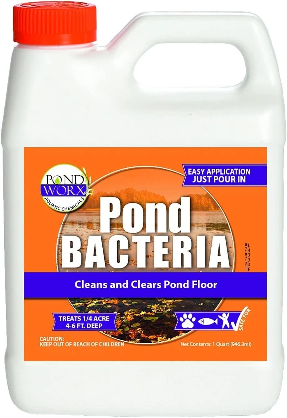 Pondworx Pond Bacteria – Concentrated & Formulated for Large Ponds, Water Featur