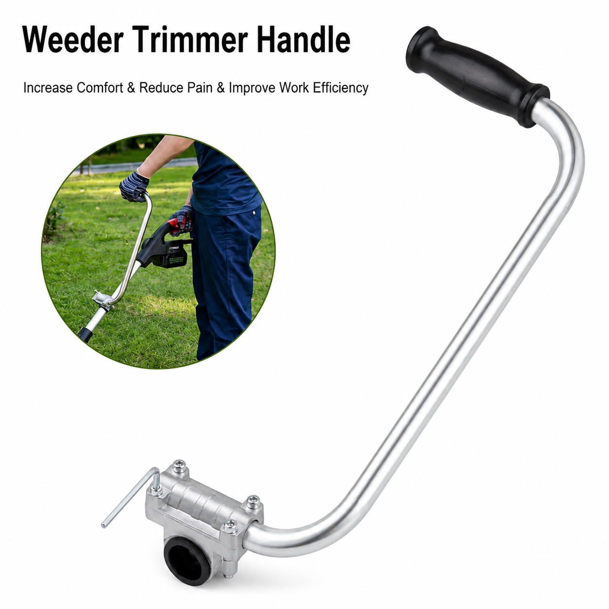 Ergonomic Weeder Trimmer Handle Auxiliary Grip String Trimmer Brush Cutter Tools