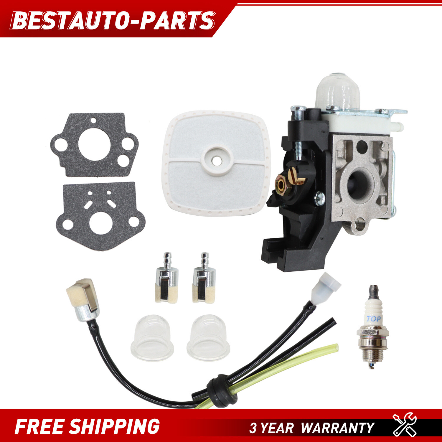 For Echo SRM-225 String Trimmer Carburetor RB-K93 GT-225 PAS225 PE225 Weed Eater