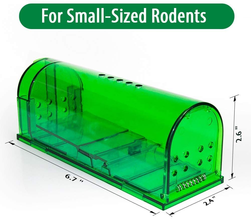 2 Pack Humane Mouse Traps Live Catch & Release No Kill Rat Mice Trap Reusable