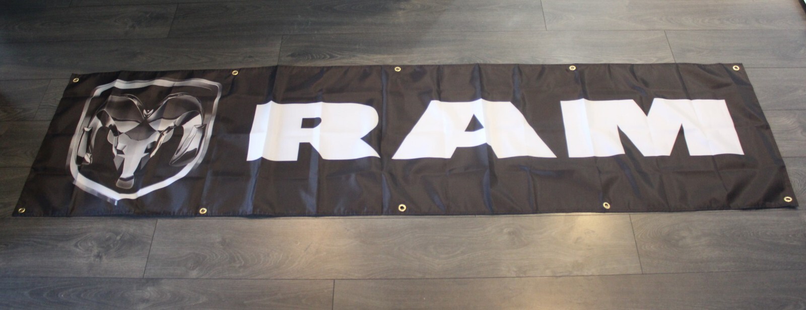 Dodge Ram Trucks Banner Flag Big 2×8 feet Truck Mechanic Garage Racing