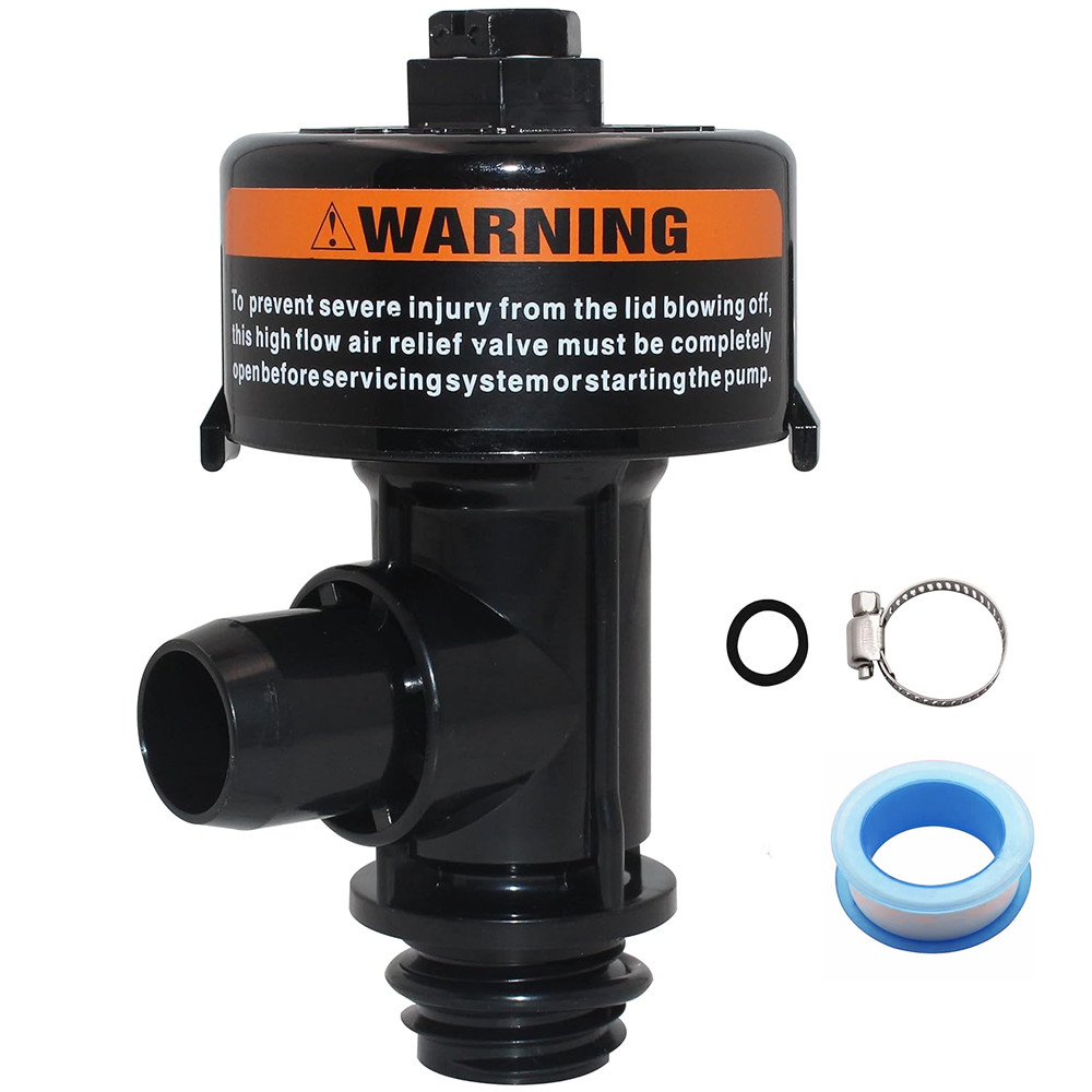 98209800 High Flow Manual Air Relief Valve w/ Gauge Fit for Pentair Pool Filters