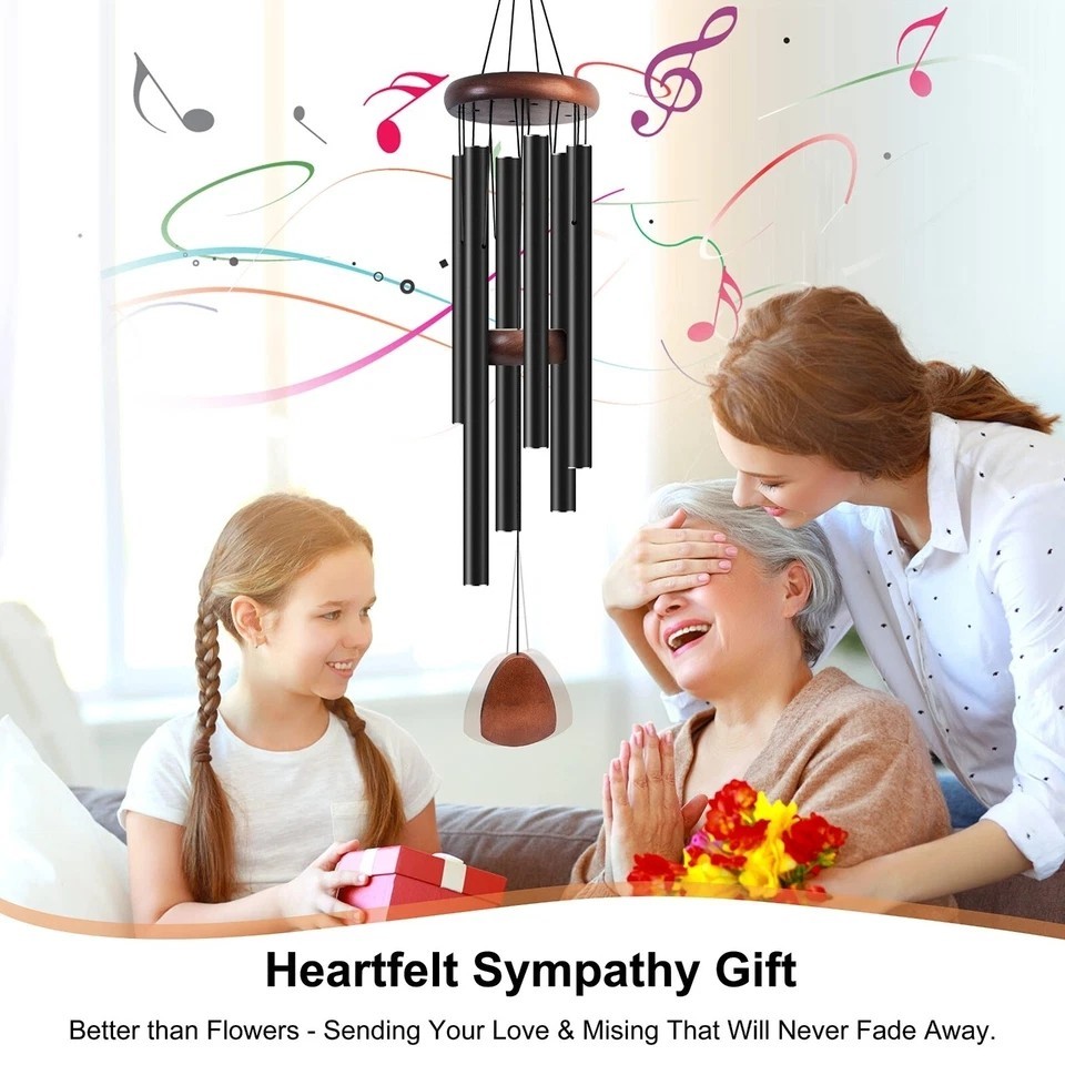 Large Deep Resonance Serenity Wind Chimes Metal Deep Tone Outdoor Home Decor US