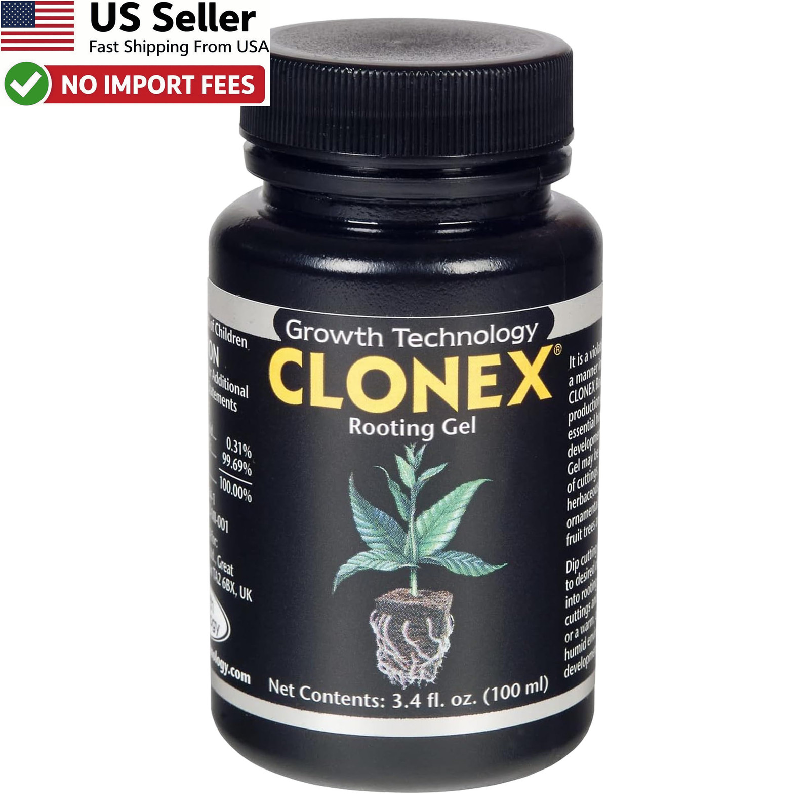 Clonex Rooting Gel High Performance Compound For Plant Cuttings 100ml FROM USA