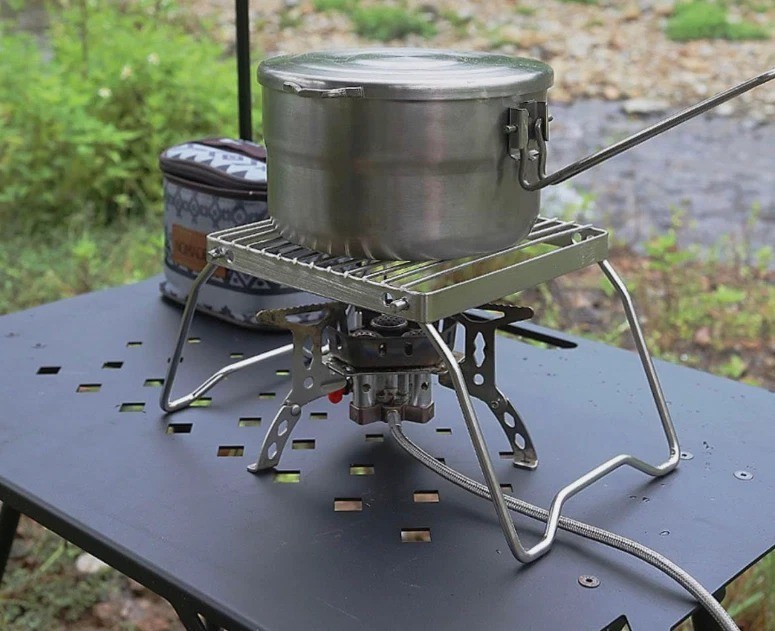 Mini Camping Grill Foldable 304 Stainless Steel Portable BBQ Rack Stove Stand…