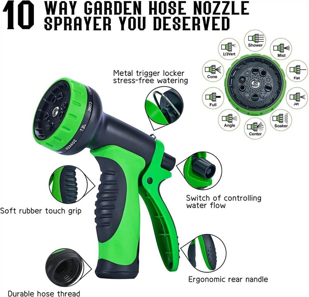 Lightweight Outdoor 3X Expandable Flexible Garden Water Hose 25/50/75/100/150ft