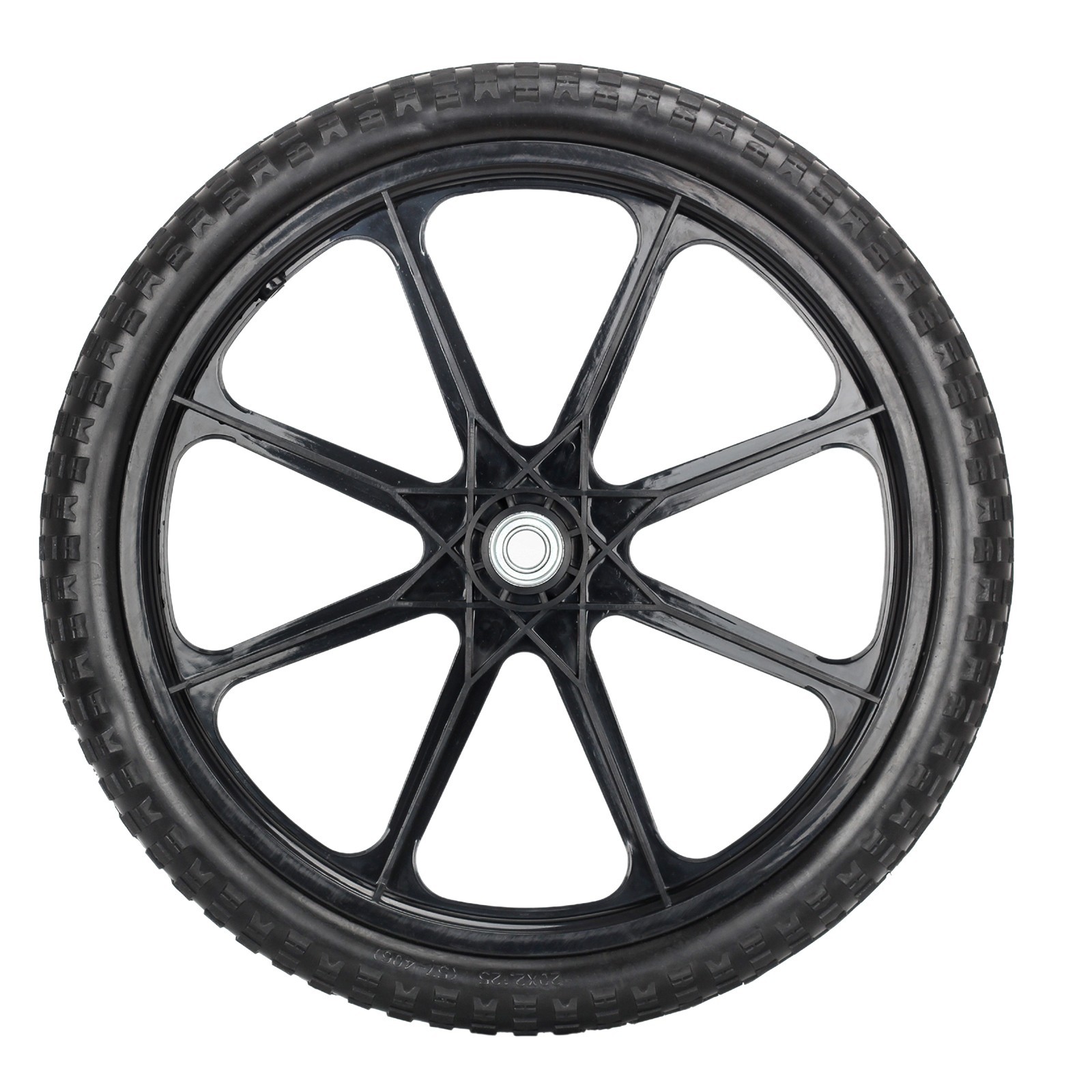 2PCS Upgraded 20″ Flat Free Tire & Wheel For Rubbermaid Wheelbarrow Garden US