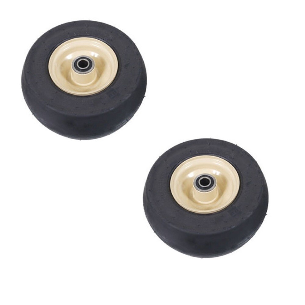 Two 9×3.50×4 Deck Caster Wheel Tire Assemblies for Grasshopper Mower Decks