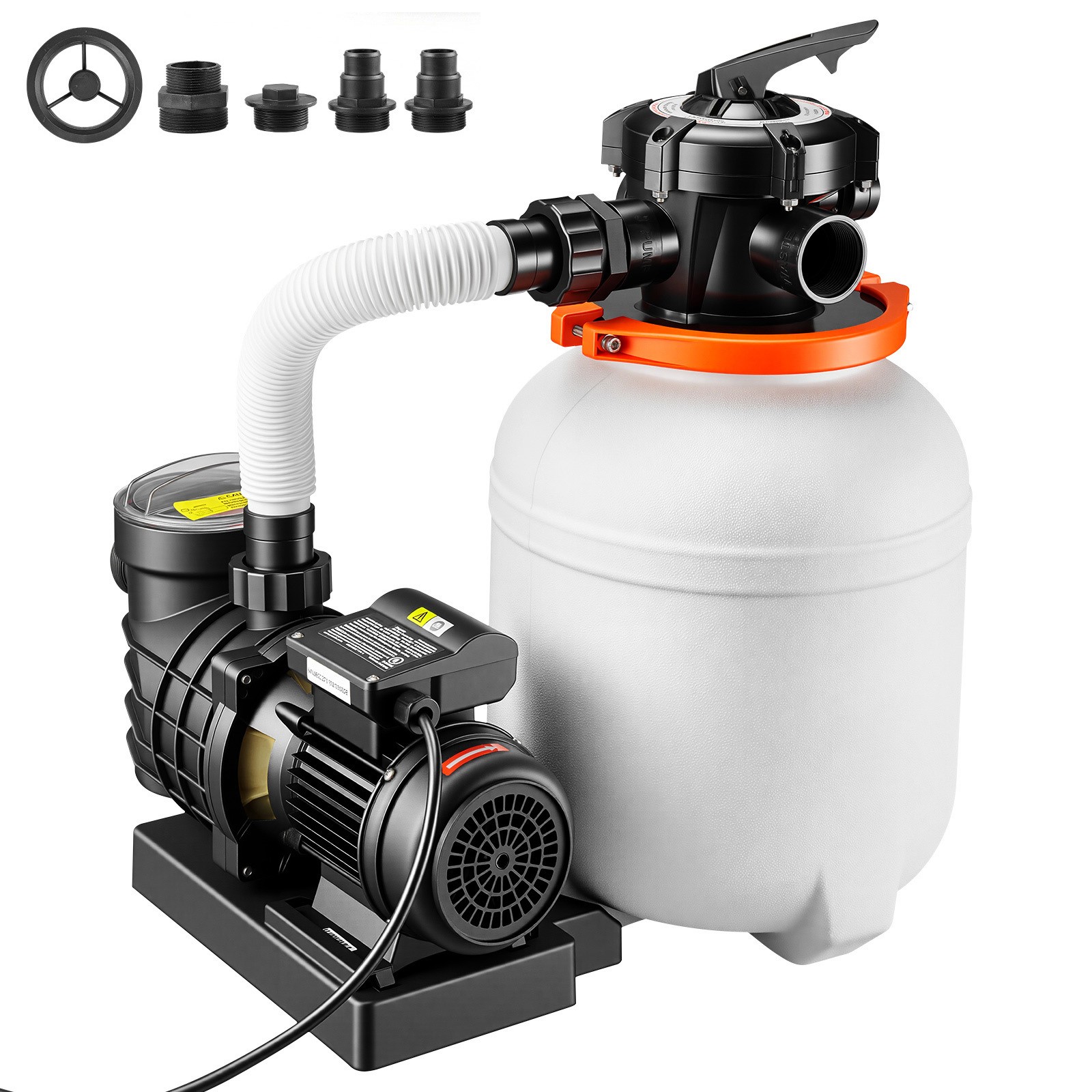 Uimoso 12″ Sand Filter Pump with Timer for Above Ground Pools, 3000 GPH, 0.33HP