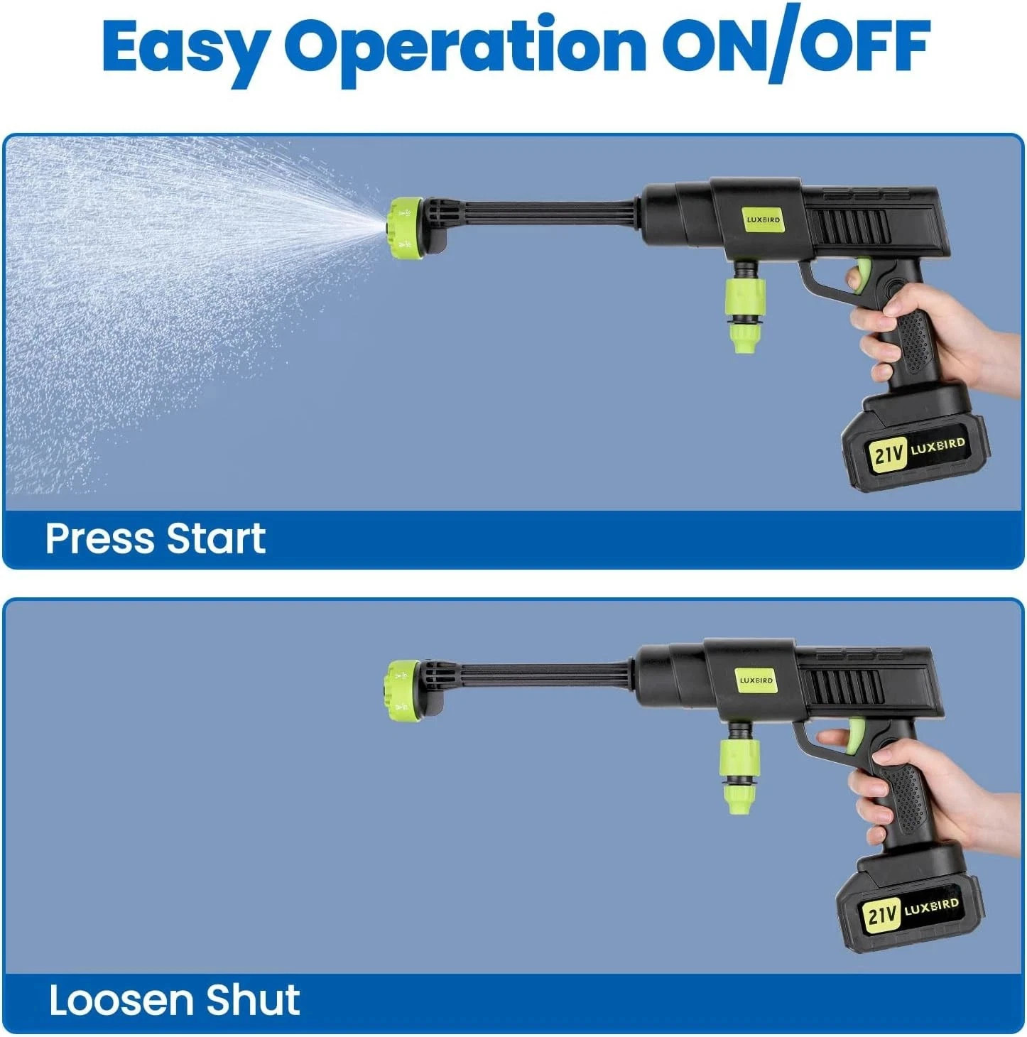 6 IN 1 Cordless Electric High Pressure Water Spray Gun Car Washer Cleaner NEW