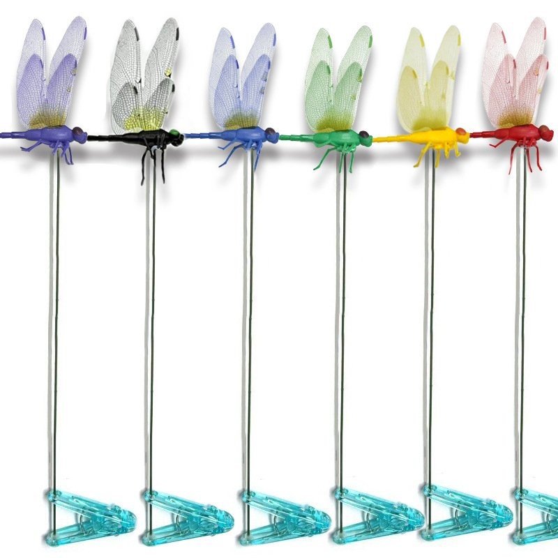 Fake Dragonfly Rod Clip Insect Repellent 3D Artificial Dragonfly USA CW