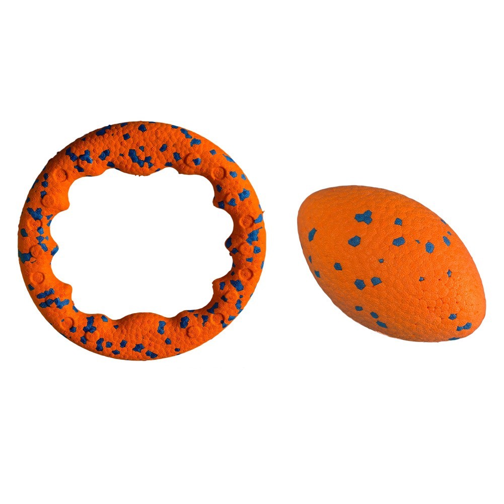 2 Piece Dog Ring Set 23cm + 12cm – Lightweight For Throwing and Chasing
