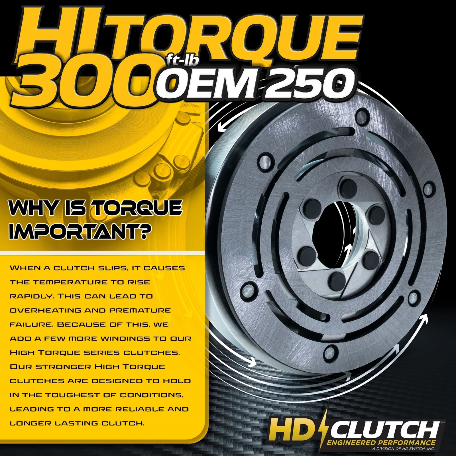 HiTorq 300lb (OEM250) BIGBearing PTO Clutch for Ariens Gravely Everride 00180923