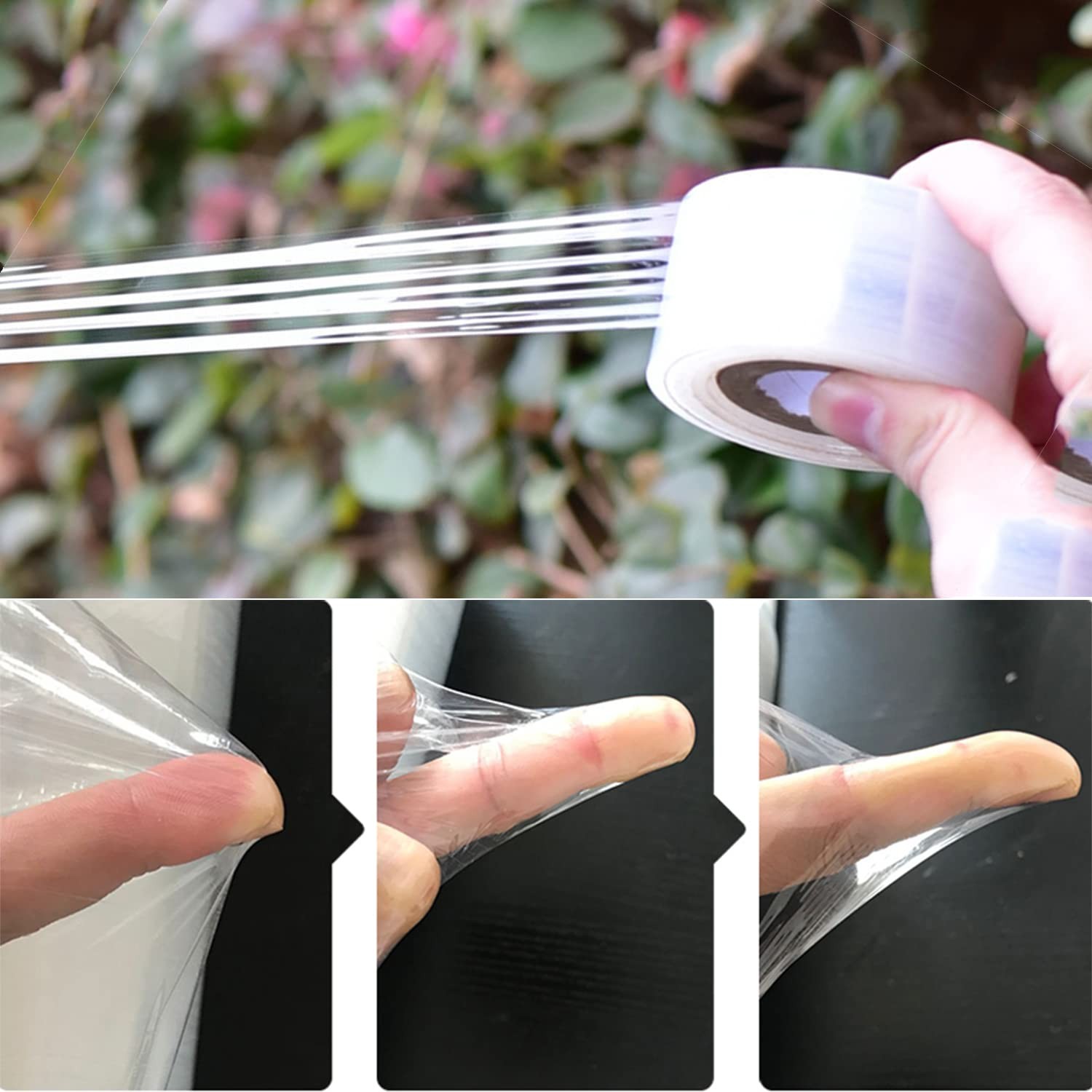 Plant Grafting Tape Stretchable Budding Film Fruit Tree Repair Wrap 2 Rolls