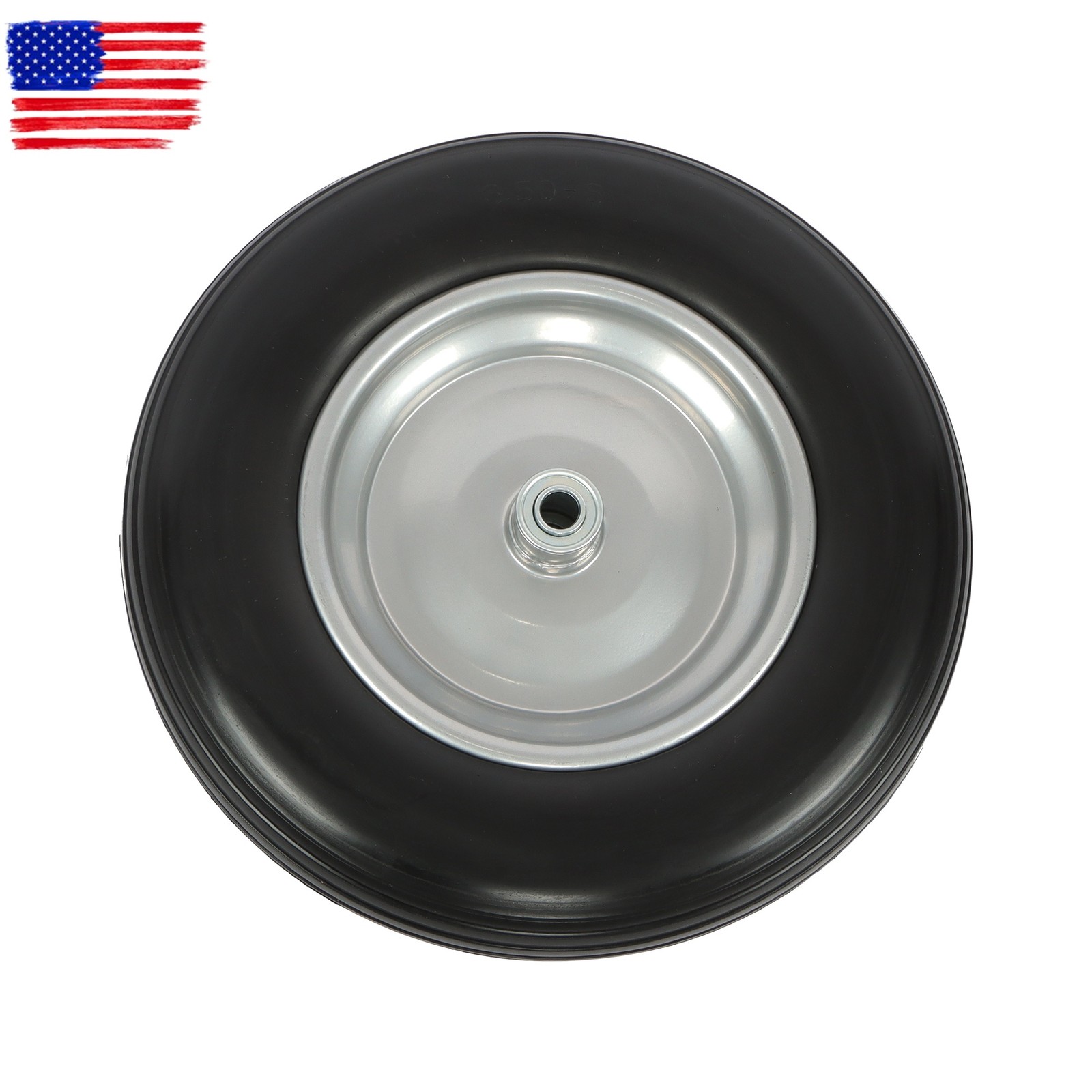 Wheelbarrow Tire and Wheel 14.5″×4-8 Width 3-1/2″ Flat-Free Tire W/3″ Hub