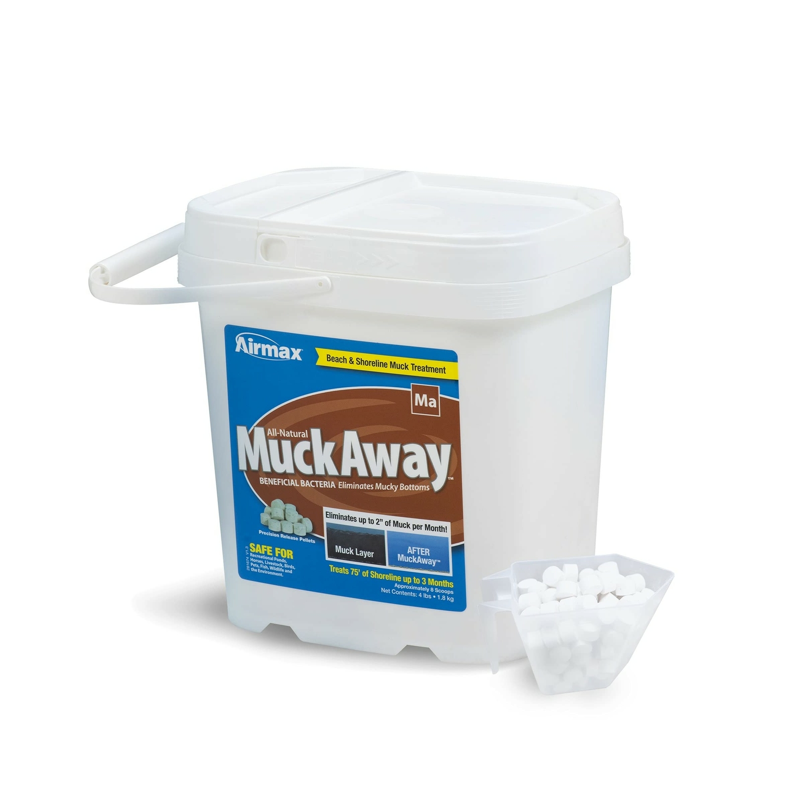 Airmax MuckAway Natural Pond Muck Remover – Safely Clears Muck and Sludge fro…