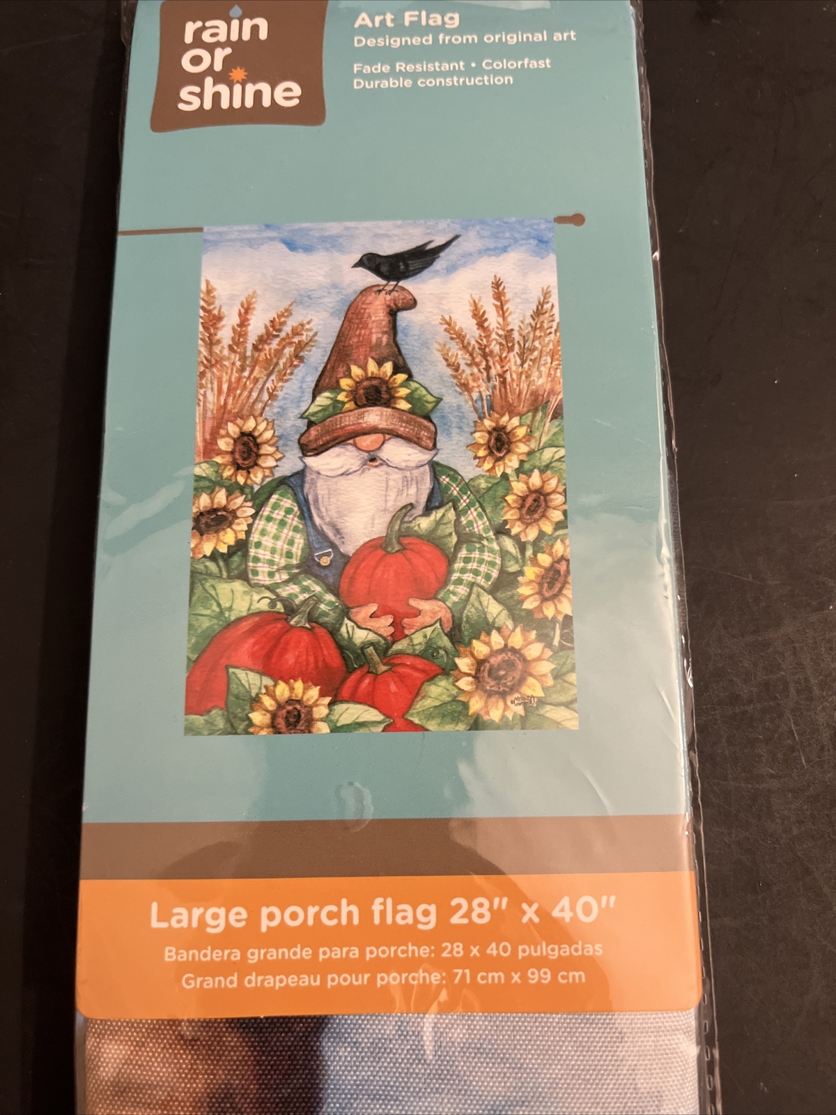 NEW – Spring/ Summer / Fall – Sunflowers – Gnome – House Flag – Large 28×40