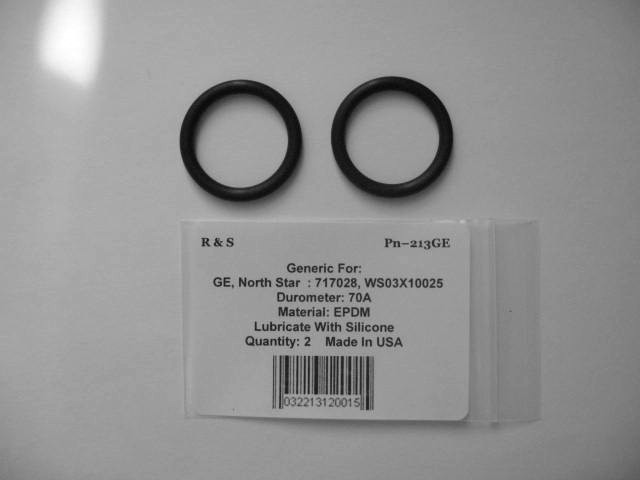 2 Whirlpool, Sears, GE, North Star 7170288 O-Ring / R&S 213GE / EPDM Material