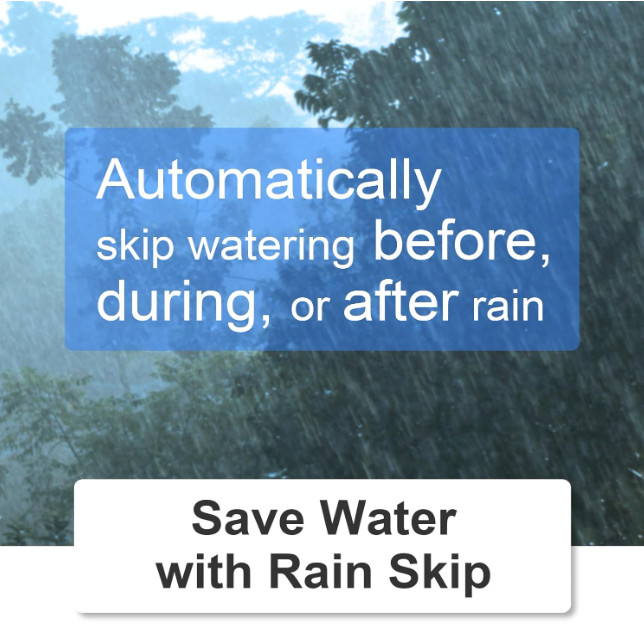 Programador riego automático con sensor clima alertas y anticongelante
