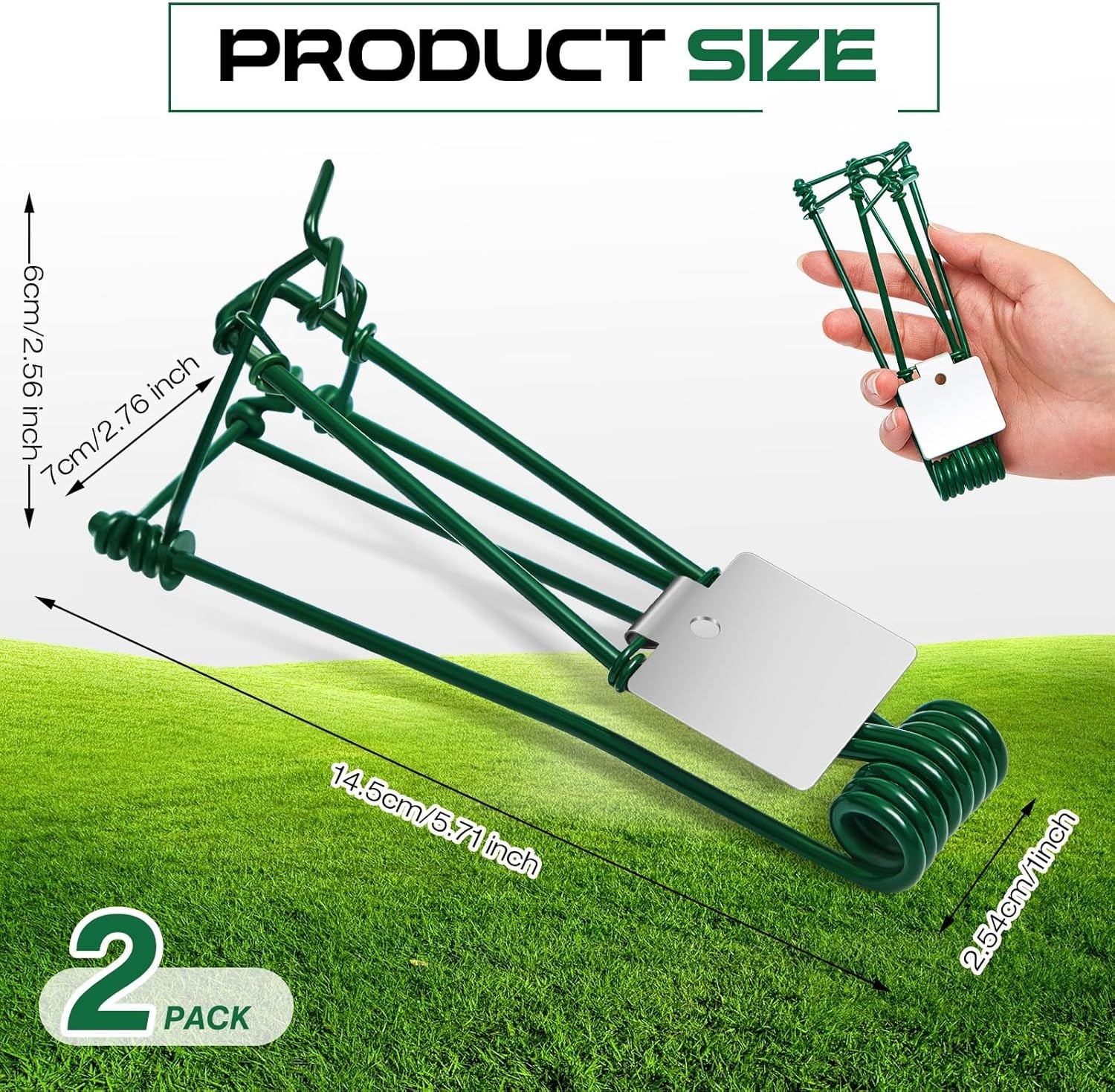 2 Pcs Stainless Steel Gopher Trap – Secure, Child-Safe Outdoor Pest Control