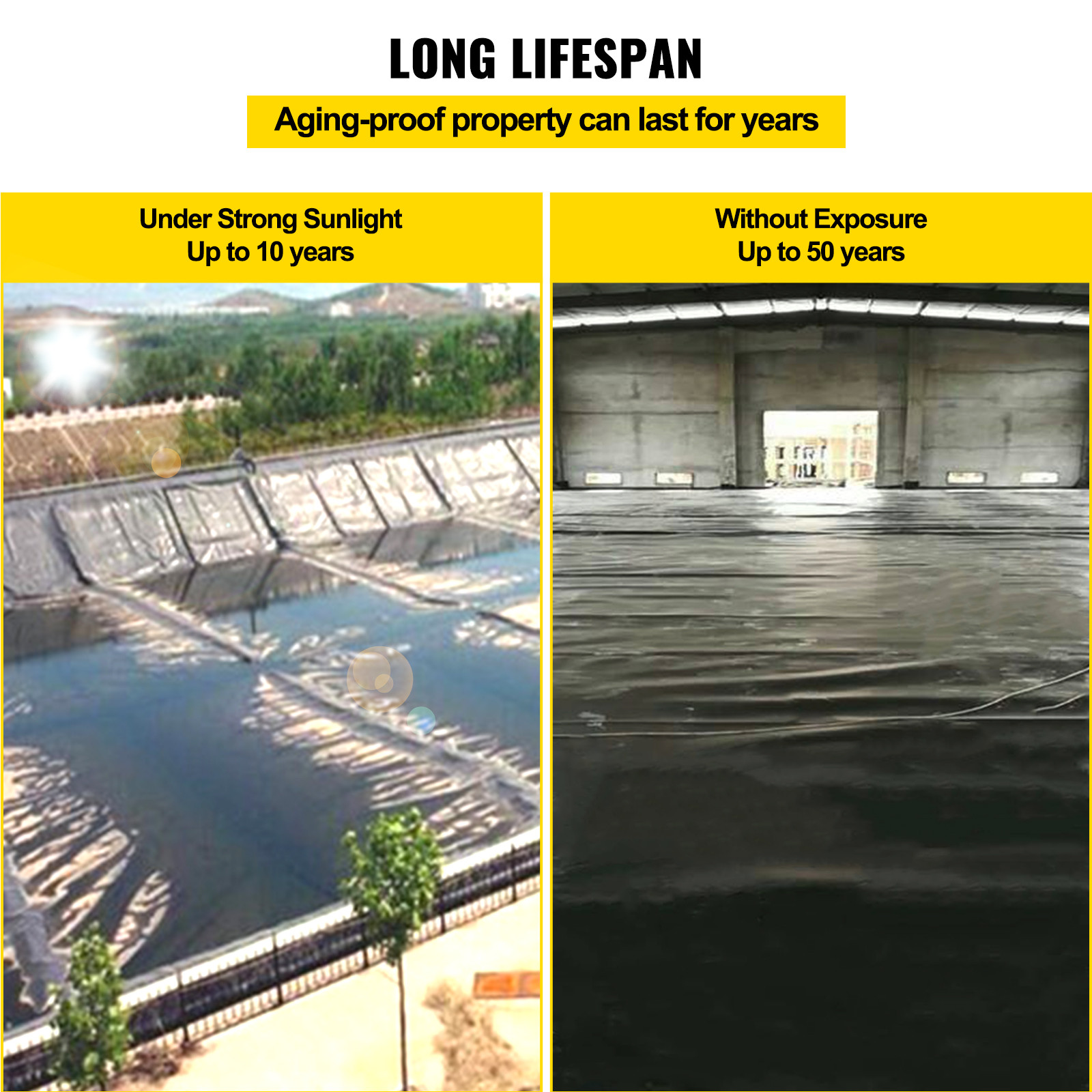 LLDPE Pond Liner Pond Liners 15′ x 20′ 20 Mil Waterproof Fish Pond Liner