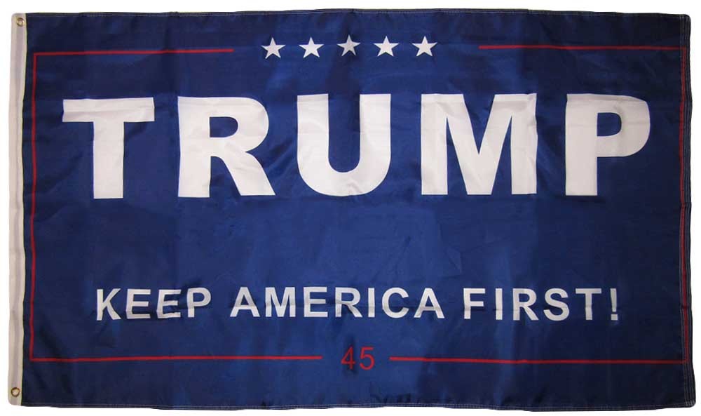 3×5 Trump Keep America First! Blue 150D Woven Poly Nylon Flag 5×3 Banner